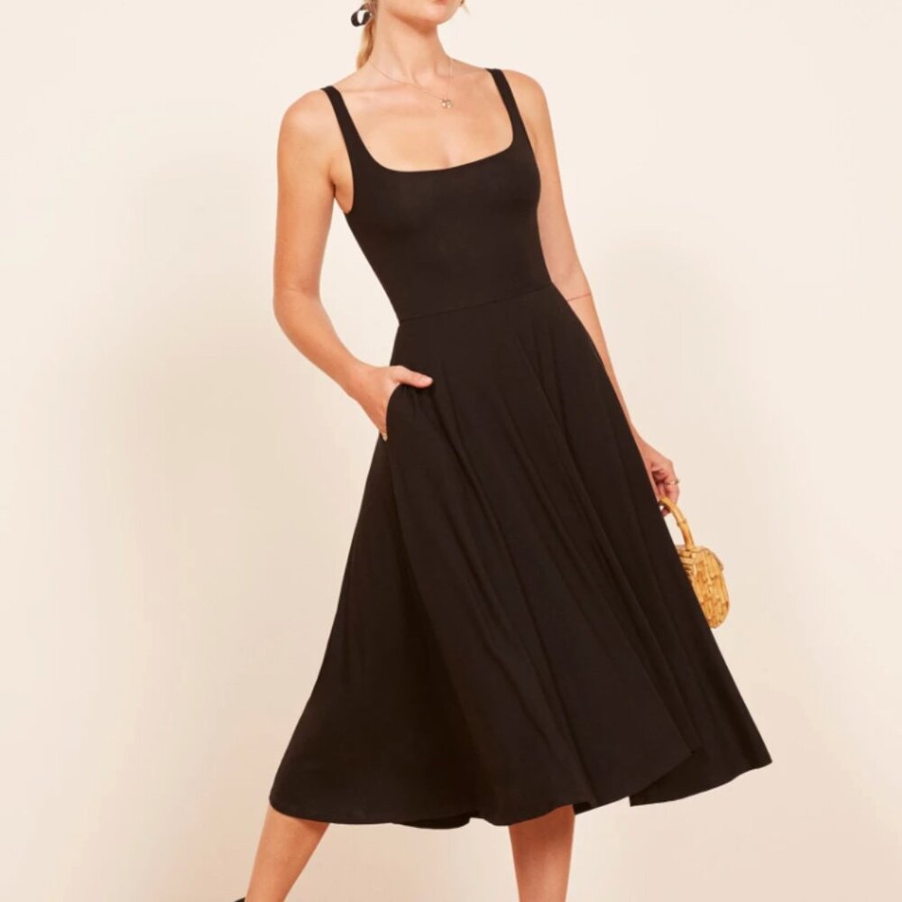 Reformation Rou Dress Black S